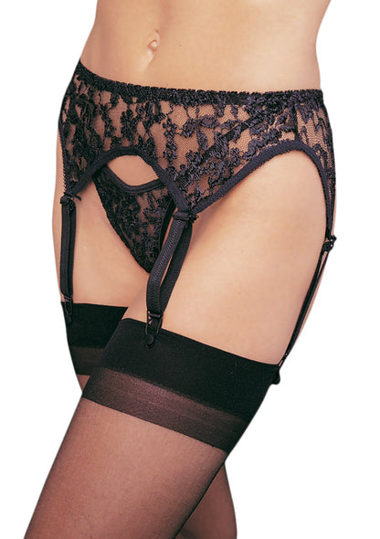 Lacy Bliss™ Plus Lace Garter Belt and Thong Leg Avenue Lingerie