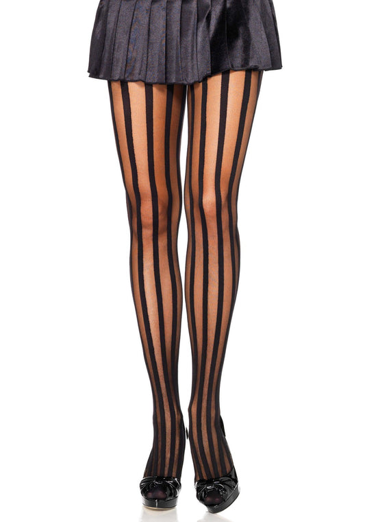 Lacy Bliss™ Sheer Pantyhose with Vertical Stripe Leg Avenue Hosiery