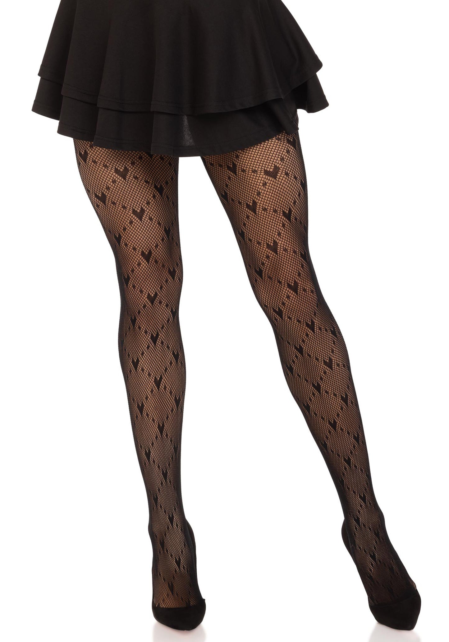 Lacy Bliss™ Love Struck Heart Net Pantyhose legavenue.eu