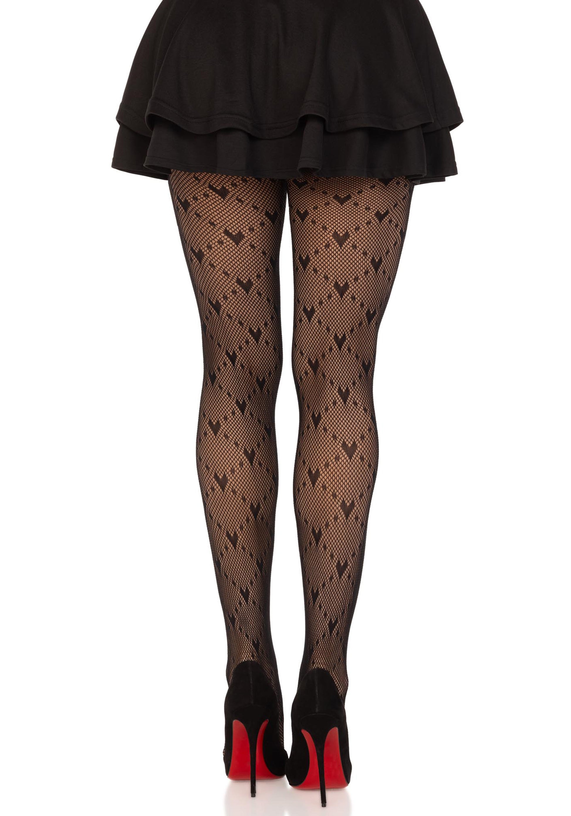 Lacy Bliss™ Love Struck Heart Net Pantyhose legavenue.eu