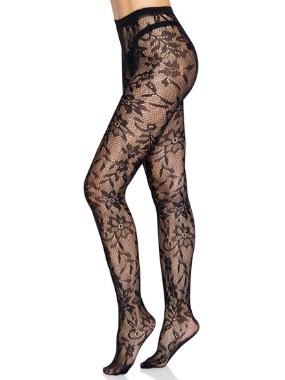Lacy Bliss™ Seamless Floral Lace Pantyhose Leg Avenue Hosiery