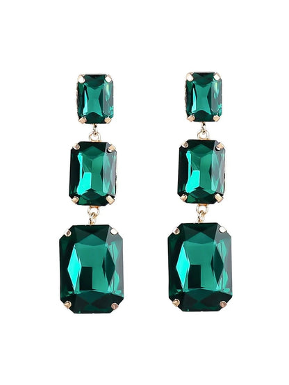 Alcott Crystal Gem Drap Earrings Mew Mews Fashion Earrings