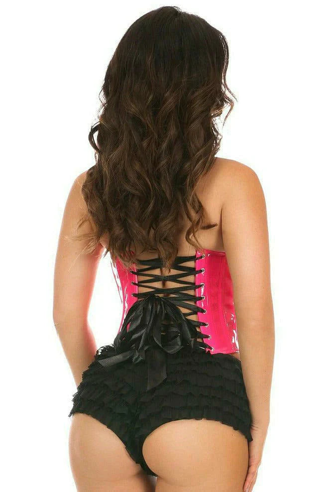Pink Patent PVC Underwire Bustier