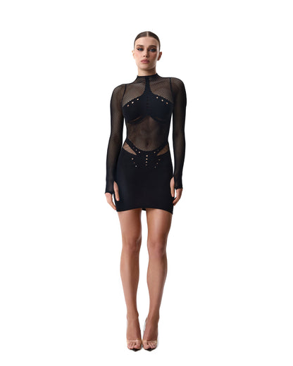 Lacy Bliss™ Dress Mesh Black Lacy Bliss body