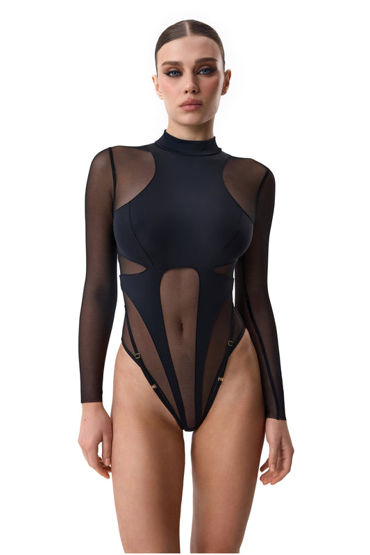 Lacy Bliss™ Body Mesh Black Lacy Bliss body