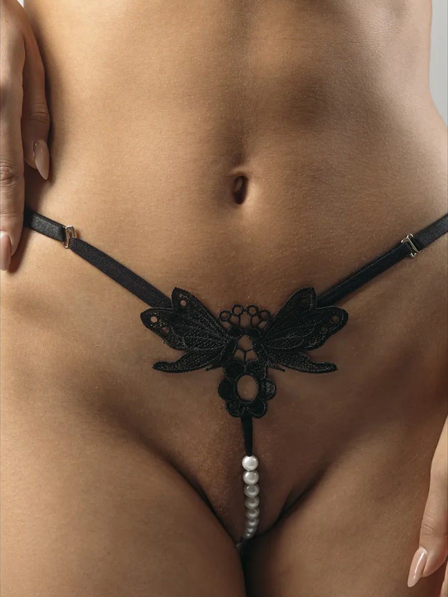 Lacy Bliss™ Erotic LustWings Pearl G-String Hemiras Lingeries