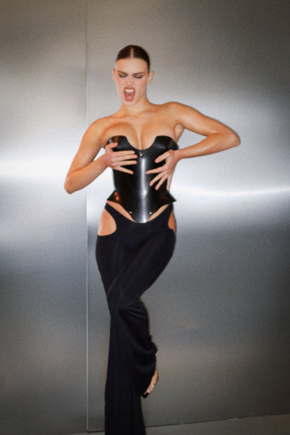 Lacy Bliss™ Corset Leather Black Lacy Bliss lingerie