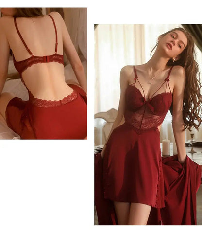 Lacy Bliss™ Model CH244 CINOON Chemise+Robe Set