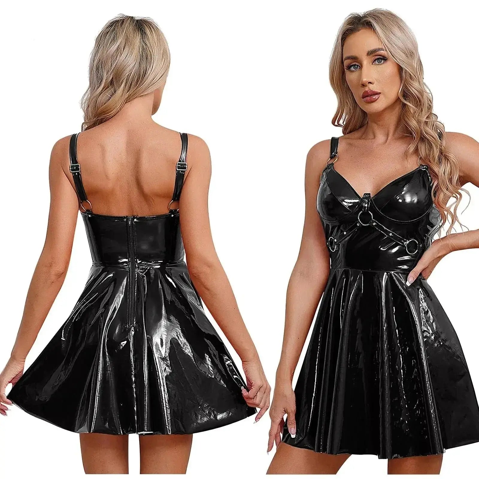 Glossy Leather Latex Dress Lacy0301 Other