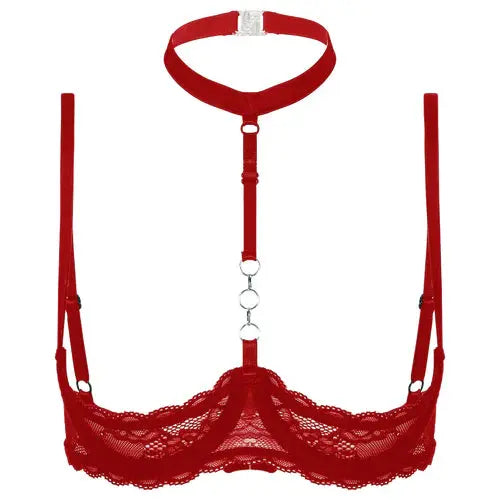 Lacy Bliss™ Halter Neck Open Bra GHALLAS Other