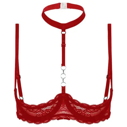 Lacy Bliss™ Halter Neck Open Bra GHALLAS Other