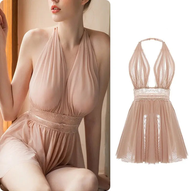 Behind Closed Door Nightdress Lacy Bliss Sleeping Wear