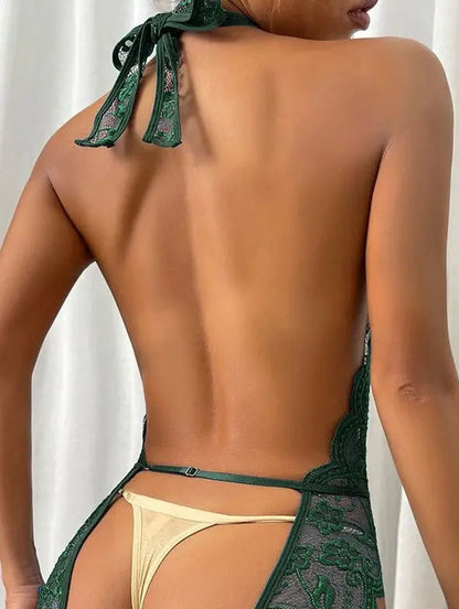 Lacy Bliss™ Seductive Lace Crotchless Lingerie LQYCSX Official Store Lace Teddy