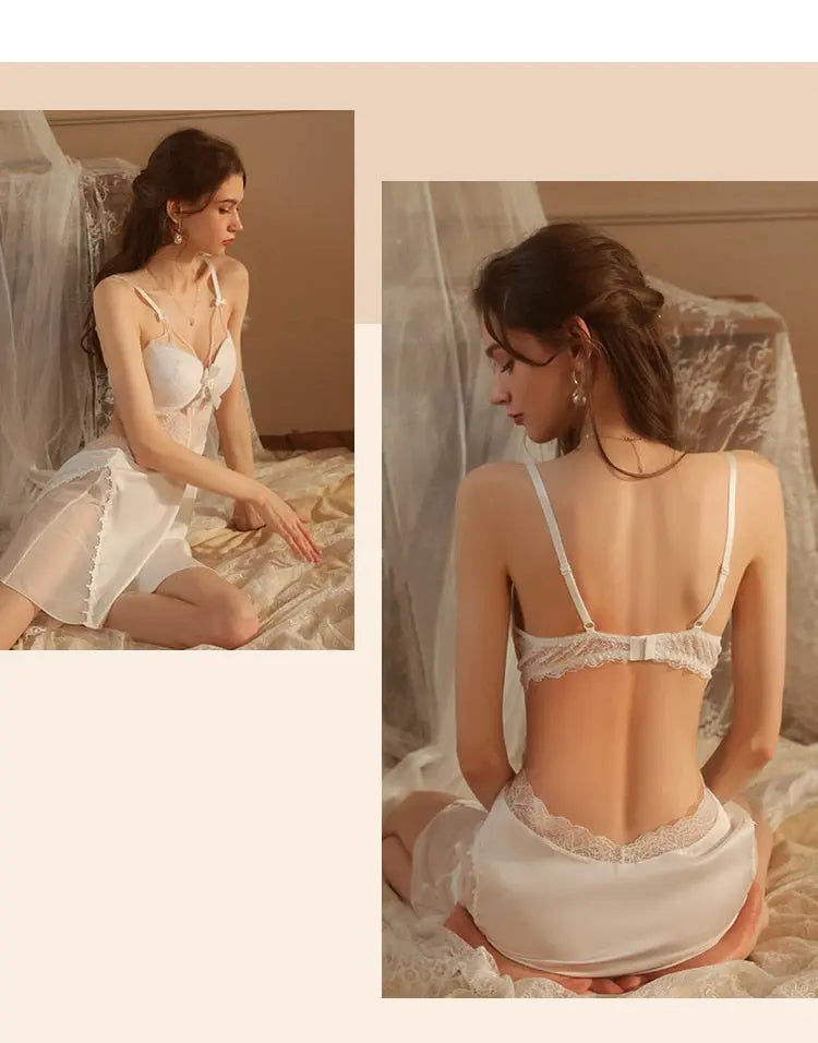 Lacy Bliss™ Model CH244 CINOON Chemise+Robe Set