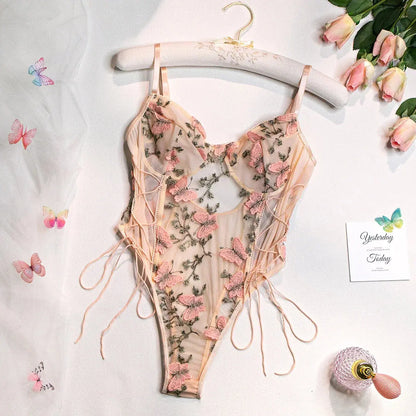 Lacy Bliss™ Butterfly Embrace Lace Set yuminancy Bodysuit