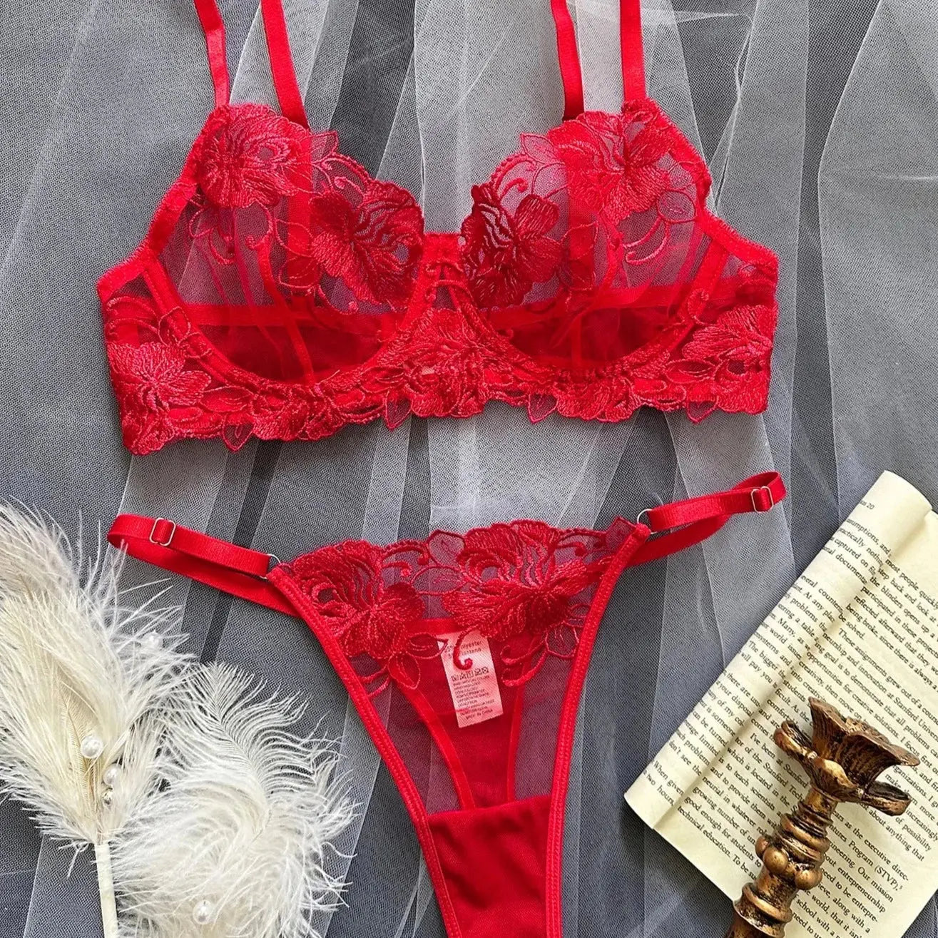 LaycyNighty™ Sophie's Floral Lace Set Lacy Bliss0312 Lingerie Set