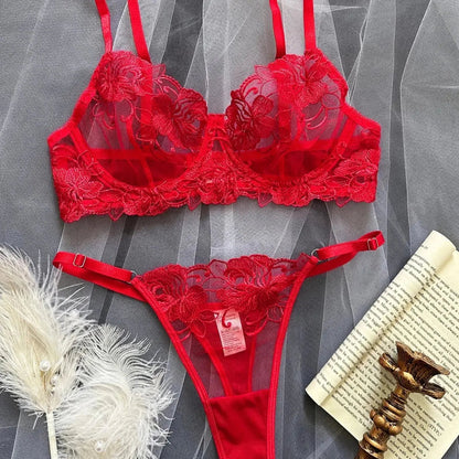 LaycyNighty™ Sophie's Floral Lace Set Lacy Bliss0312 Lingerie Set