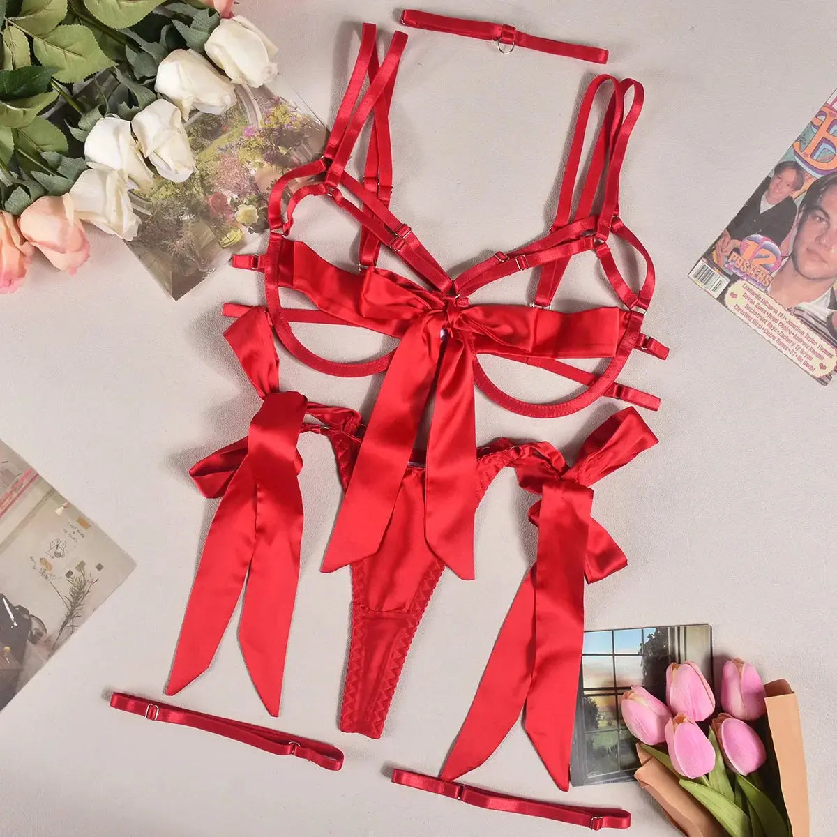 LaycyNighty™ Ivonne's Bowknot Set Lacy Bliss0312 Lingerie Set