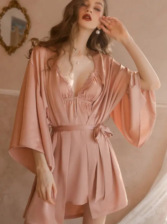 Lacy Bliss™ Model CH241 CINOON Chemise and Robe Set
