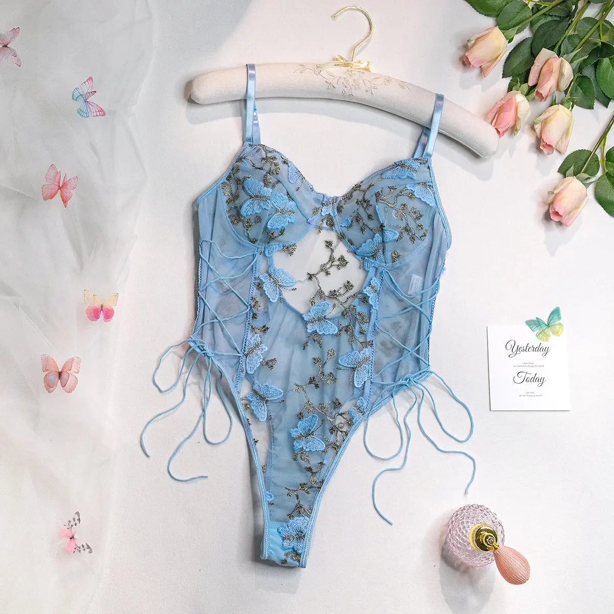Lacy Bliss™ Butterfly Embrace Lace Set yuminancy Bodysuit