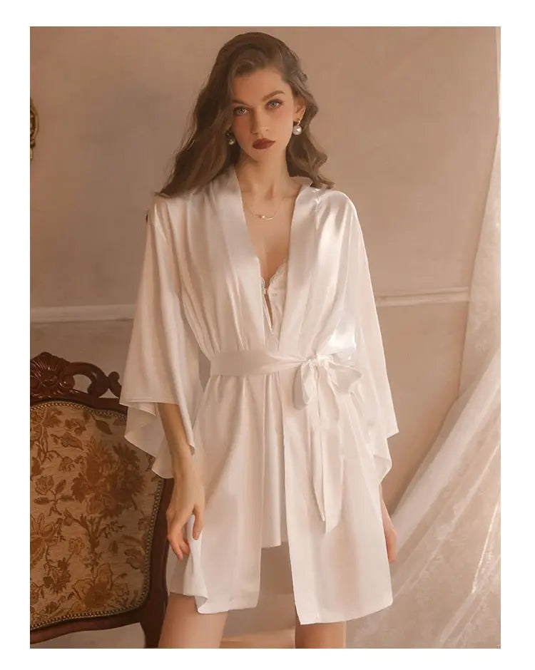 Lacy Bliss™ Model CH241 CINOON Chemise and Robe Set
