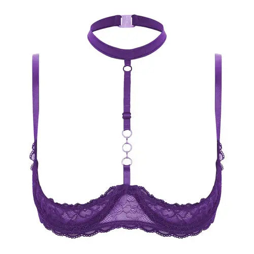 Lacy Bliss™ Halter Neck Open Bra GHALLAS Other