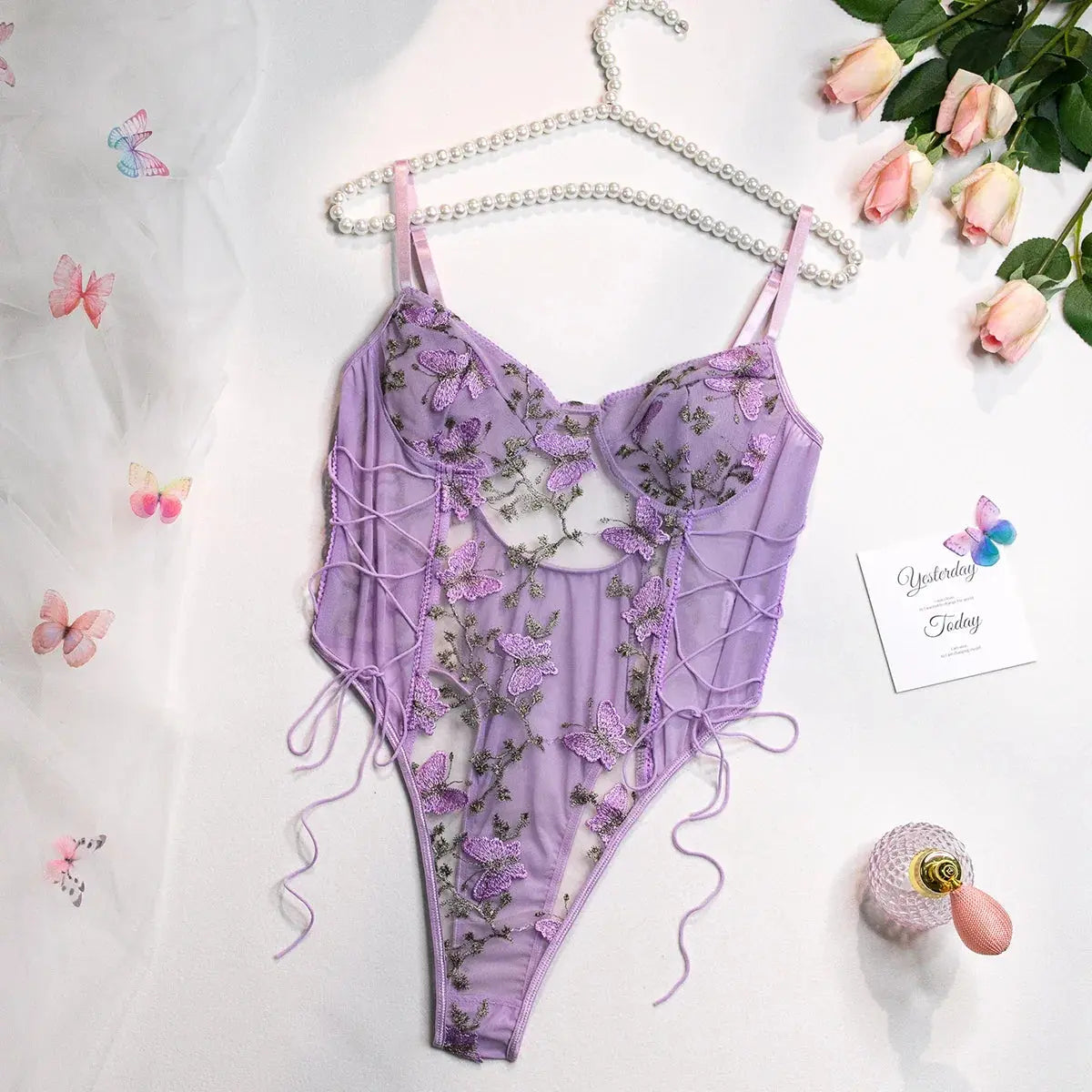 Lacy Bliss™ Butterfly Embrace Lace Set yuminancy Bodysuit