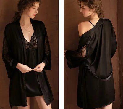 Lacy Bliss™ Model CH229 CINOON Chemise and Robe Set