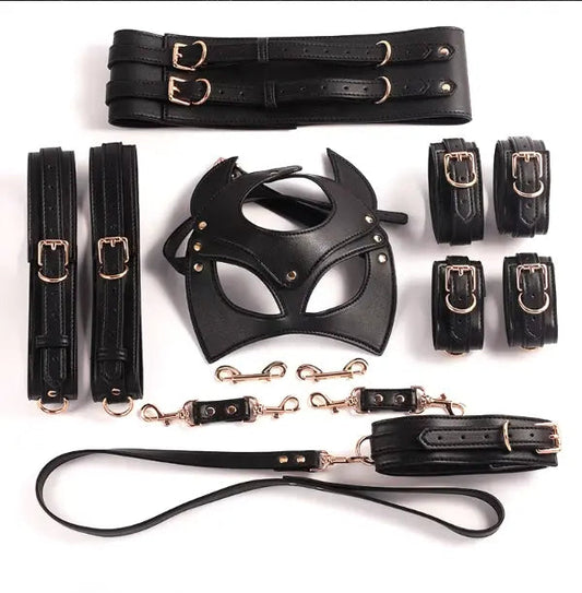 Lacy Bliss™ 12-Piece Black Fantasy Set Lavah Intimates harness