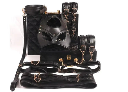 Lacy Bliss™ 12-Piece Black Fantasy Set Lavah Intimates harness