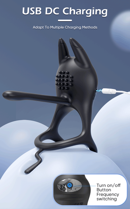 💥Black Cat Ring-FLORAX 15° Curve Boost & Bloom Cock Ring-4 in 1 Couple Toy Penis Ring Nighty