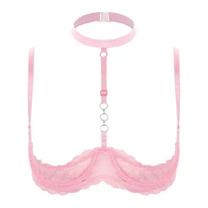 Lacy Bliss™ Halter Neck Open Bra GHALLAS Other