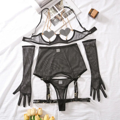 LaycyNighty™ Anya's Heart Set Lacy Bliss0312 Lingerie Set