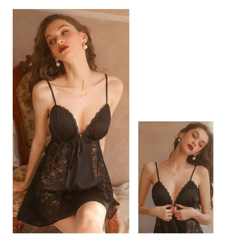 Lacy Bliss™ Model CH241 CINOON Chemise and Robe Set
