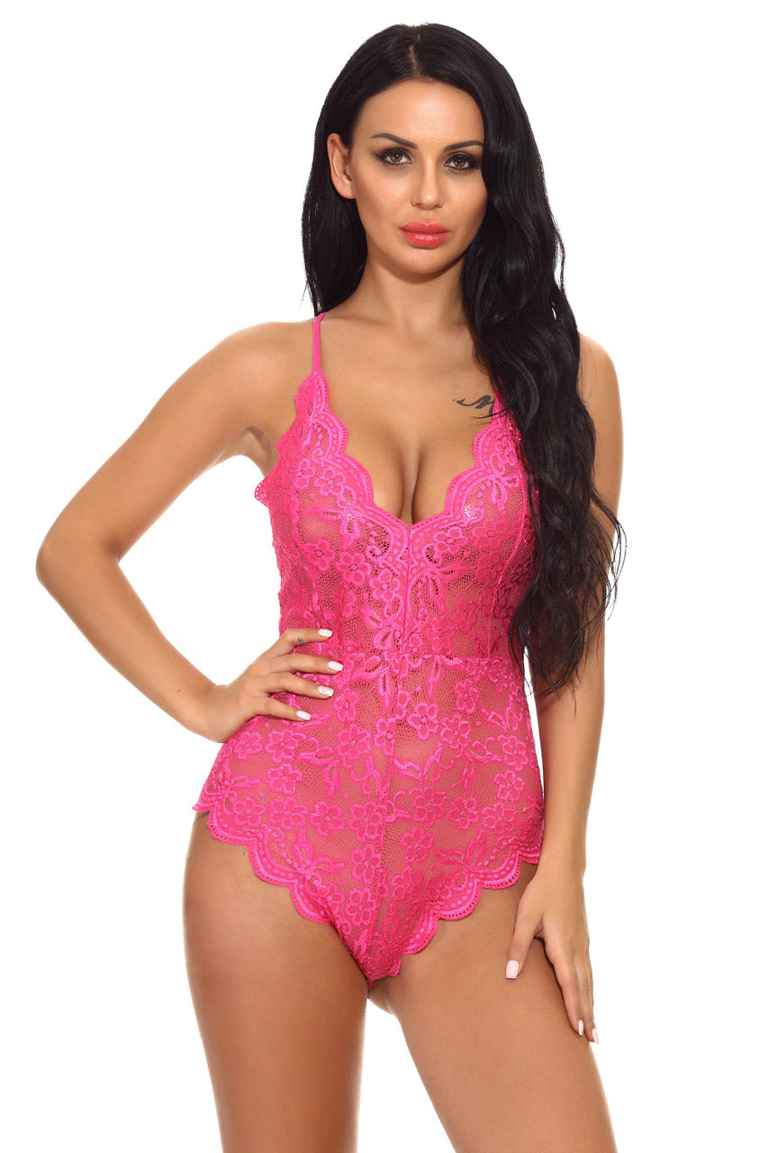 Floral Scalloped Teddy