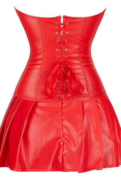 Plus Size Pleather Lingerie Dress