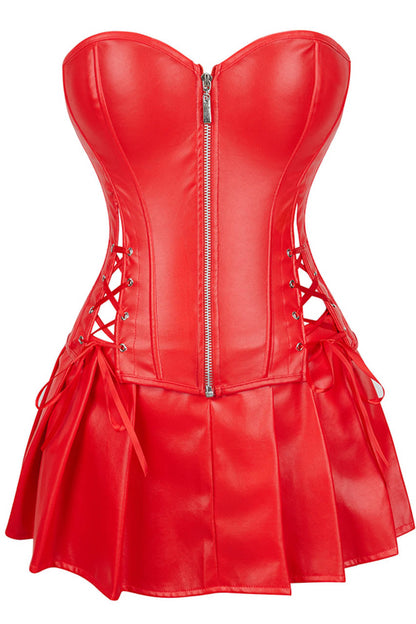 Plus Size Pleather Lingerie Dress