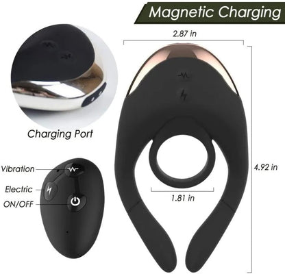 💥2025 New Shock Cock Ring- 4 in 1 Couple Toy Penis Ring Nighty