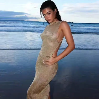 Lacy Bliss™ Sparkle Glitter Bodycon Maxi Dress Lacy Bliss Dress