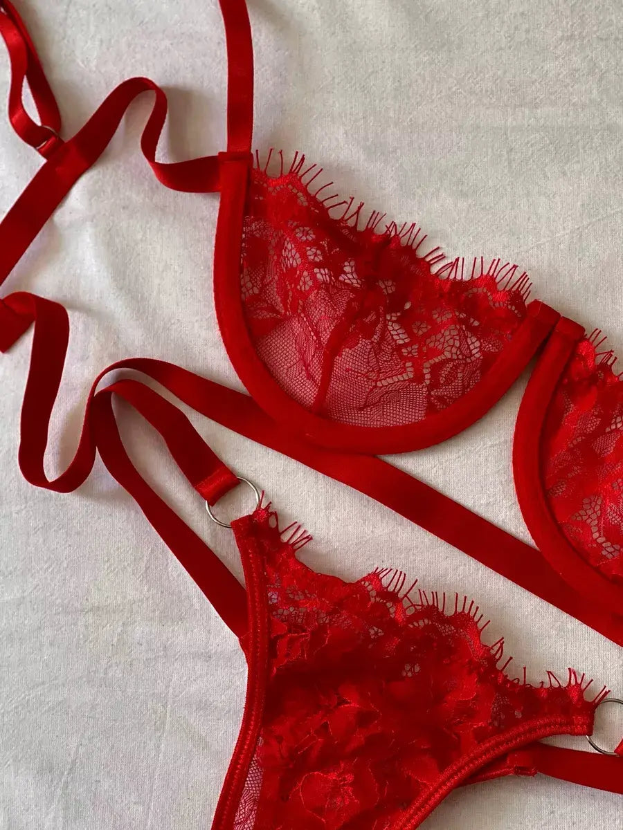 Lacy Bliss™ Lace Fairy Embroidery Push-Up Lingerie Set Lacy Bliss Lingerie Set