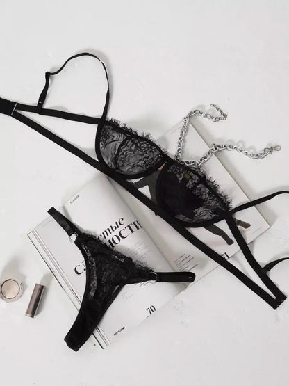 Lacy Bliss™ Lace Fairy Embroidery Push-Up Lingerie Set Lacy Bliss Lingerie Set