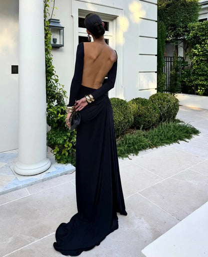Sheer Backless Dress Lacy Bliss
