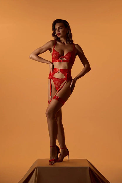 Lacymate Elodie Lingerie Set (Red) Aphrodite Desire