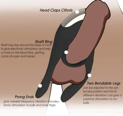 💥2025 New Shock Cock Ring- 4 in 1 Couple Toy Penis Ring Nighty