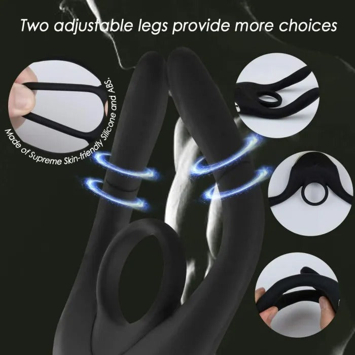 💥2025 New Shock Cock Ring- 4 in 1 Couple Toy Penis Ring Nighty