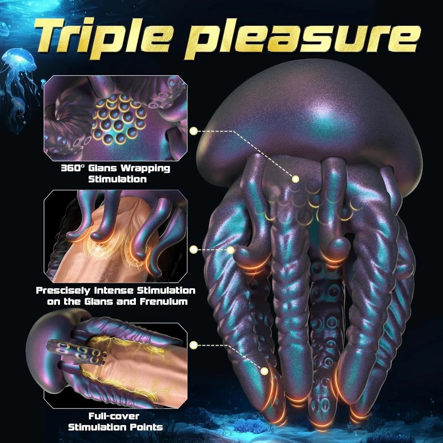 2025 Men's Fun Jellyfish Vibrator👑 10 intense vibration, waterproof