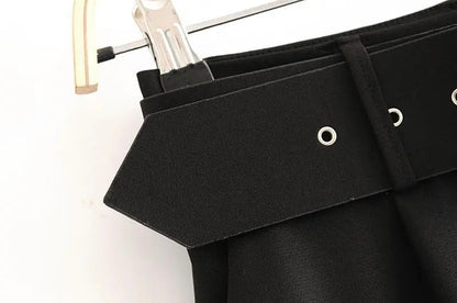 Office Lady Suit Pants with Belt Lacy0301Goth