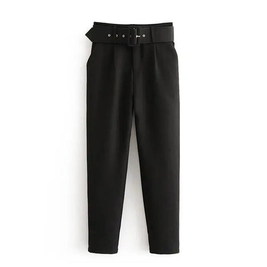 Office Lady Suit Pants with Belt Lacy0301Goth