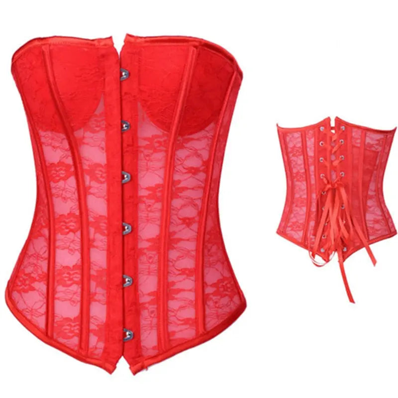 Lacy Bliss™ Model CT448 LORETTA LACE LINGERIE OVERBUST CORSET