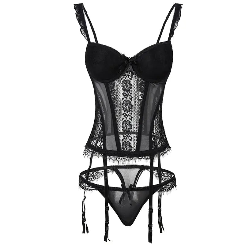 Lacy Bliss™ Clementine Lace Corset LINGERIE DROPSHIPPING STORE Lace Corset